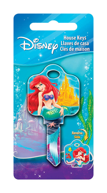 HILLMAN Disney Ariel House Key Blank 68 Double For Schlage Locks Multicolored, Pack of 5