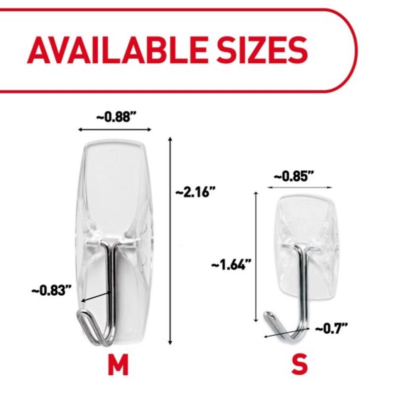 3M Command Small Plastic Wire Hooks 1.625 in. L 9 pk, Pack of 12