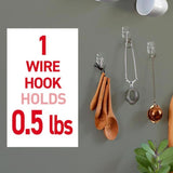 3M Command Small Plastic Wire Hooks 1.625 in. L 9 pk, Pack of 12