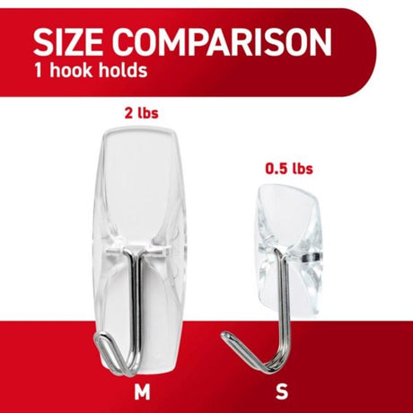 3M Command Small Plastic Wire Hooks 1.625 in. L 9 pk, Pack of 12