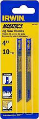Irwin 3071412 Jig Saw Blade, 4 in L, 10 TPI, Metal, Wood, Carbon Steel