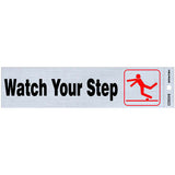 HILLMAN English Silver Safety Sign 2 in. H X 8 in. W, Pack of 6
