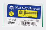 HILLMAN 1/4 in. D X 1/2 in. L Heat Treated Steel Hex Head Cap Screw 100 pk
