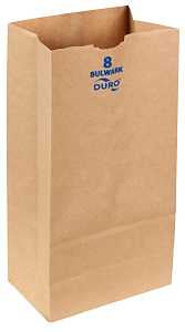 Duro Bag 71008 Series Heavy-Duty SOS Bag, 4-1/8 in W, 6-1/8 in L, Virgin Paper, Kraft