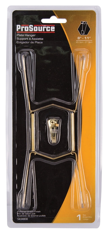 ProSource PH-122052-PS Plate Hanger, Brass, Polished Brass, 30 lb