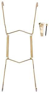 ProSource PH-122052-PS Plate Hanger, Brass, Polished Brass, 30 lb