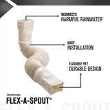 Amerimax Flex-A-Spout 4.5 in. H X 4.5 in. W X 55 in. L Tan Vinyl Downspout Extension