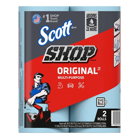 Scott 75040 Shop Towel, Paper, Blue