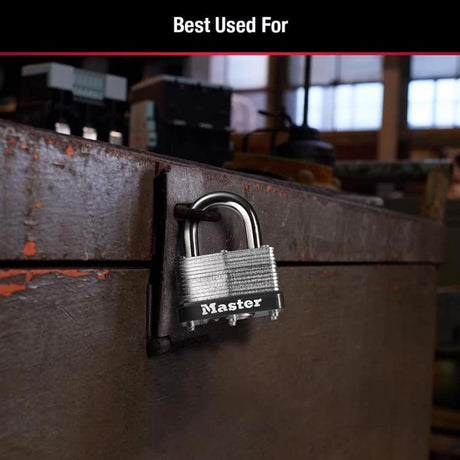 Master Lock 1-1/16 in. H X 1-3/4 in. W X 1-3/4 in. L Laminated Steel Breakaway Warded Padlock, Pack of 12