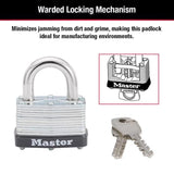 Master Lock 1-1/16 in. H X 1-3/4 in. W X 1-3/4 in. L Laminated Steel Breakaway Warded Padlock, Pack of 12