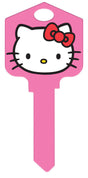 HILLMAN Hello Kitty House Key Blank 66/97 Single For Kwikset and Titan Locks Pink, Pack of 5