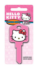 HILLMAN Hello Kitty House Key Blank 66/97 Single For Kwikset and Titan Locks Pink, Pack of 5