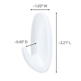 3M Command Small Plastic Designer Hooks 2.125 in. L 2 pk, Pack of 6