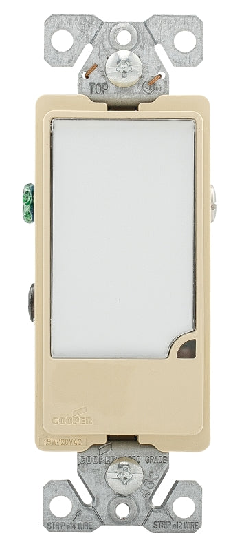 Eaton Cooper Wiring Patrol Series 7737LA-BOX Night Light, 1.3 in W x 1 in D x 3.81 in H Dimensions, 15 A, 120 V, 1 W