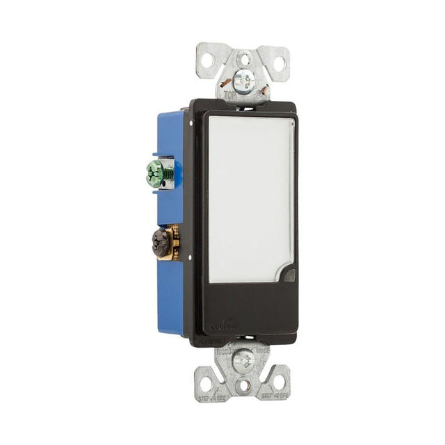 Eaton 7737BK-BOX Nightlight, 15 A, 120 V, 1 W, LED Lamp, Black, Pack of 6