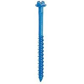 Tapcon 24320 Screw Anchor, 1-3/4 in L, Hex Drive, Steel, Climaseal, 75 PK, 1/4 in Drive