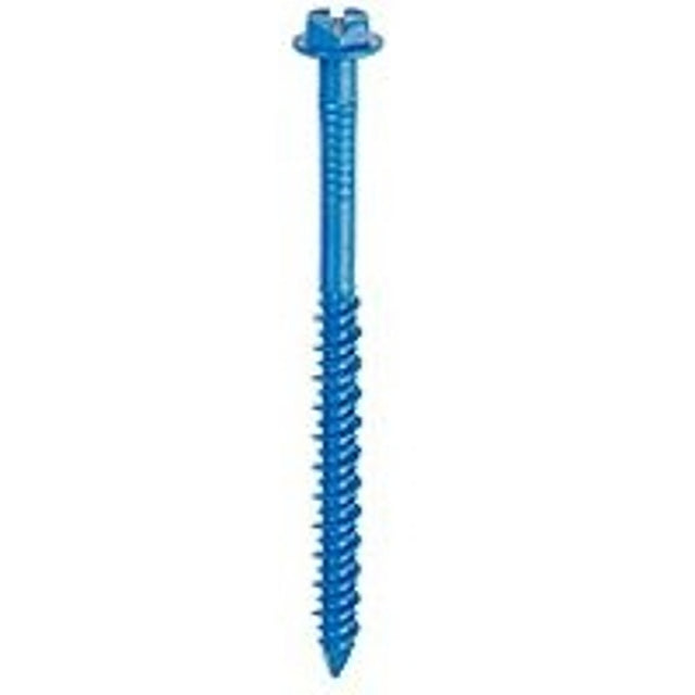 Tapcon 24320 Screw Anchor, 1-3/4 in L, Hex Drive, Steel, Climaseal, 75 PK, 1/4 in Drive