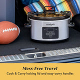 Crock-Pot 2122615 Cook and Carry Slow Cooker, 4 qt Capacity, Digital Control, Stainless Steel