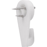 HILLMAN Plastic Coated White Hardwall Hanging Hooks 15 lb 5 pk, Pack of 10