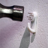 HILLMAN Plastic Coated White Hardwall Picture Hook 25 lb 3 pk, Pack of 10