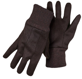 Boss B62011-L12P Mediumweight Work Gloves, L, 8 to 8-3/8 in L, Straight Thumb, Slip-On Cuff, Jersey, Brown