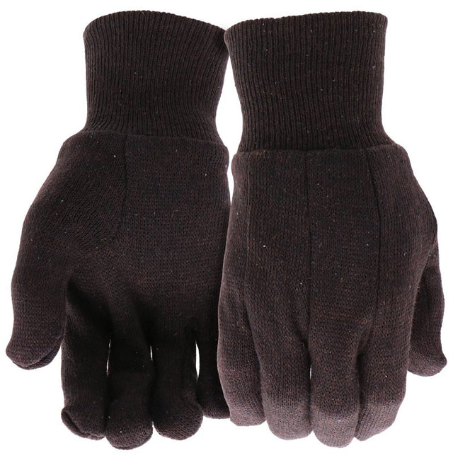 Boss 4020-12 Jersey Gloves, L, Knit Wrist Cuff, Cotton, Brown