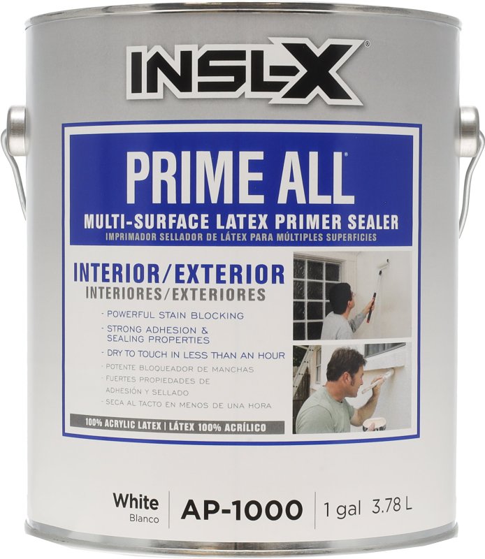 Insl-X AP-1000099-01 Multi-Surface Primer Sealer, Flat, White, 1 gal, Pack of 4