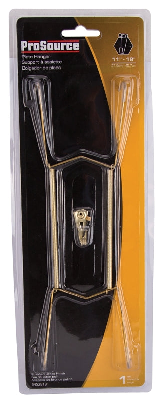 ProSource PH-122056-PS Plate Hanger, Brass, Polished Brass, 30 lb