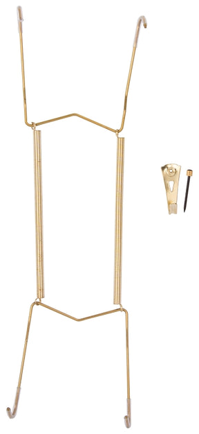 ProSource PH-122056-PS Plate Hanger, Brass, Polished Brass, 30 lb