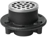 Oatey 42192 Shower Drain, Iron, Black, Specifications: Screw-In Cover Design, Round Shape