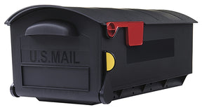Gibraltar Mailboxes Patriot Series GMB515B01 Rural MailBox, 1200 cu-in Capacity, Plastic, 12.4 in W, 21.3 in D, Black