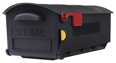 Gibraltar Mailboxes Patriot Series GMB515B01 Rural MailBox, 1200 cu-in Capacity, Plastic, 12.4 in W, 21.3 in D, Black