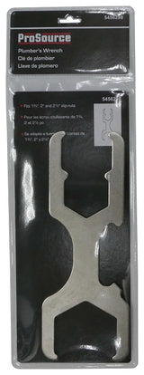 ProSource T162-3L Plumbing Wrench, 9 in L, Steel, Nickel-Plated