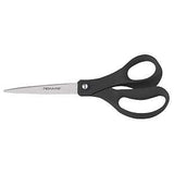 Fiskars 1067262 Scissors, 8 in OAL, 3-3/4 in L Cut, Stainless Steel Blade, Contoured Handle, Black/Gray Handle
