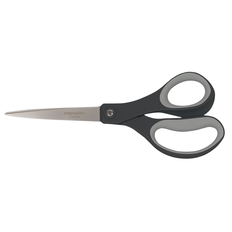 Fiskars 1067265 Everyday Scissors, 8 in OAL, 3.1 in L Cut, Stainless Steel Blade, Ergonomic, Soft Grip Handle