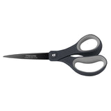 Fiskars 1073590 Non-Stick Titanium Scissor, 8 in OAL, Stainless Steel Blade, Soft Grip Handle, Gray Handle