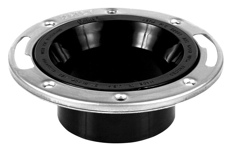 Oatey 43494 Closet Flange, 3, 4 in Connection, ABS, Black