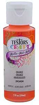 Testors 292424A Acrylic Craft Paint, Matte, Orange, 2 oz, Bottle