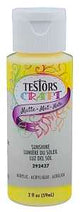 Testors 292427A Acrylic Craft Paint, Matte, Sunshine, 2 oz, Bottle
