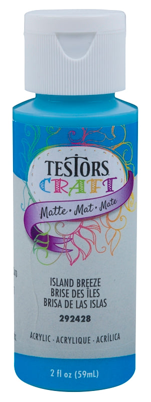 Testors 292428A Craft Paint, Matte, Island Breeze, 2 oz Bottle