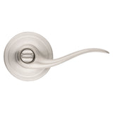 Kwikset Signature Series 730TNL15RCALRCS Privacy Lever, Thumbturn Lock, Satin Nickel, Reversible Hand, 4-7/32 in L Lever
