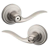 Kwikset Signature Series 730TNL15RCALRCS Privacy Lever, Thumbturn Lock, Satin Nickel, Reversible Hand, 4-7/32 in L Lever