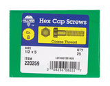 HILLMAN 1/2 in. D X 5 in. L Heat Treated Steel Hex Head Cap Screw 25 pk