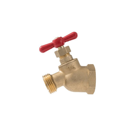 B & K 102-414 Hose Bibb, 3/4 in Connection, FIP x MHT, Brass Body