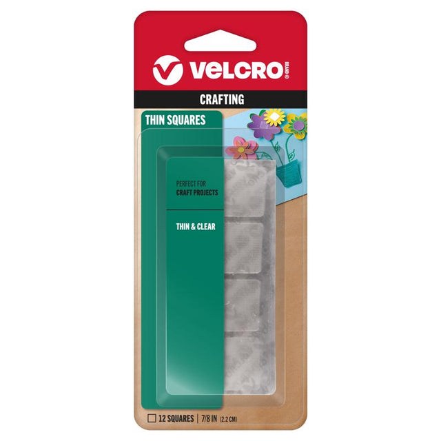 VELCRO Brand Thin Clear Small Nylon Hook and Loop Fastener 7/8 in. L 12 pk, Pack of 6