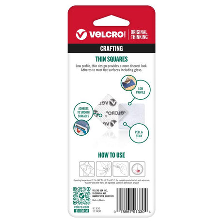 VELCRO Brand Thin Clear Small Nylon Hook and Loop Fastener 7/8 in. L 12 pk, Pack of 6