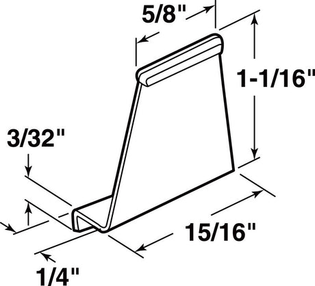 Prime-Line 0.63 in. D X 1.06 in. L Spline Channel