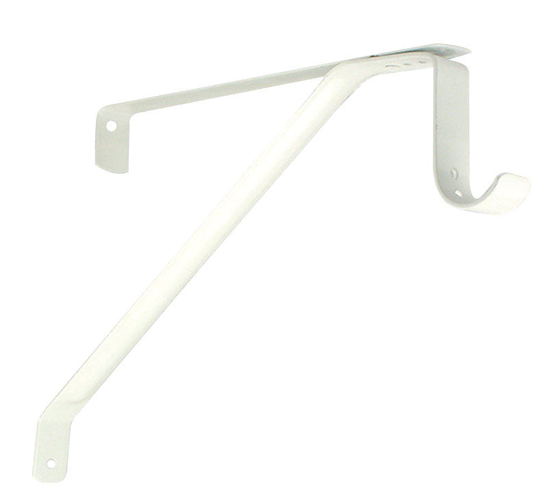 Knape & Vogt John Sterling White Steel Shelf/Rod Bracket 12 Ga. 10 in. L 250 lb, Pack of 20