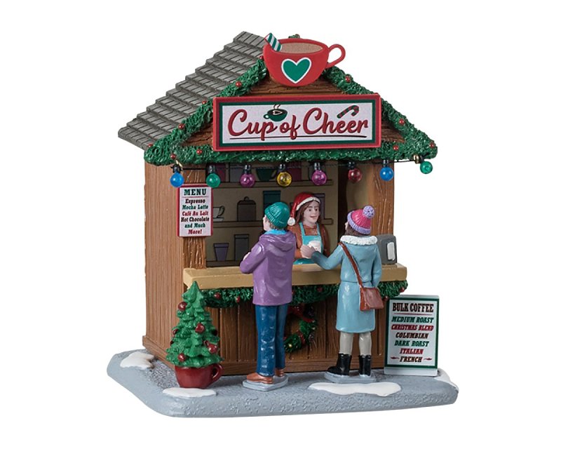 LIC LTD 43712 Cup of Cheer, Caddington Village, Resin, Pack of 8