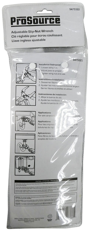 ProSource T1523L Adjustable Combination Wrench, 1-1/4 to 3 in Jaw